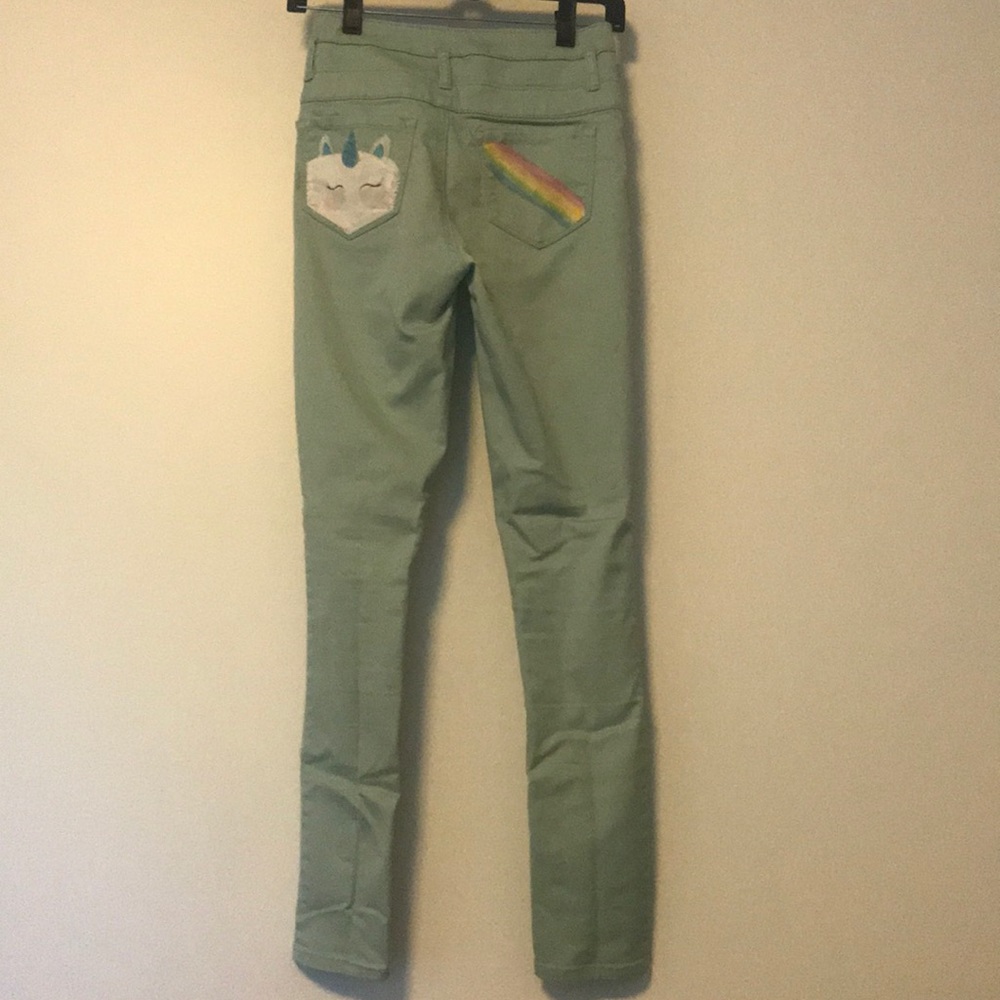 Unicorn custom teal pants